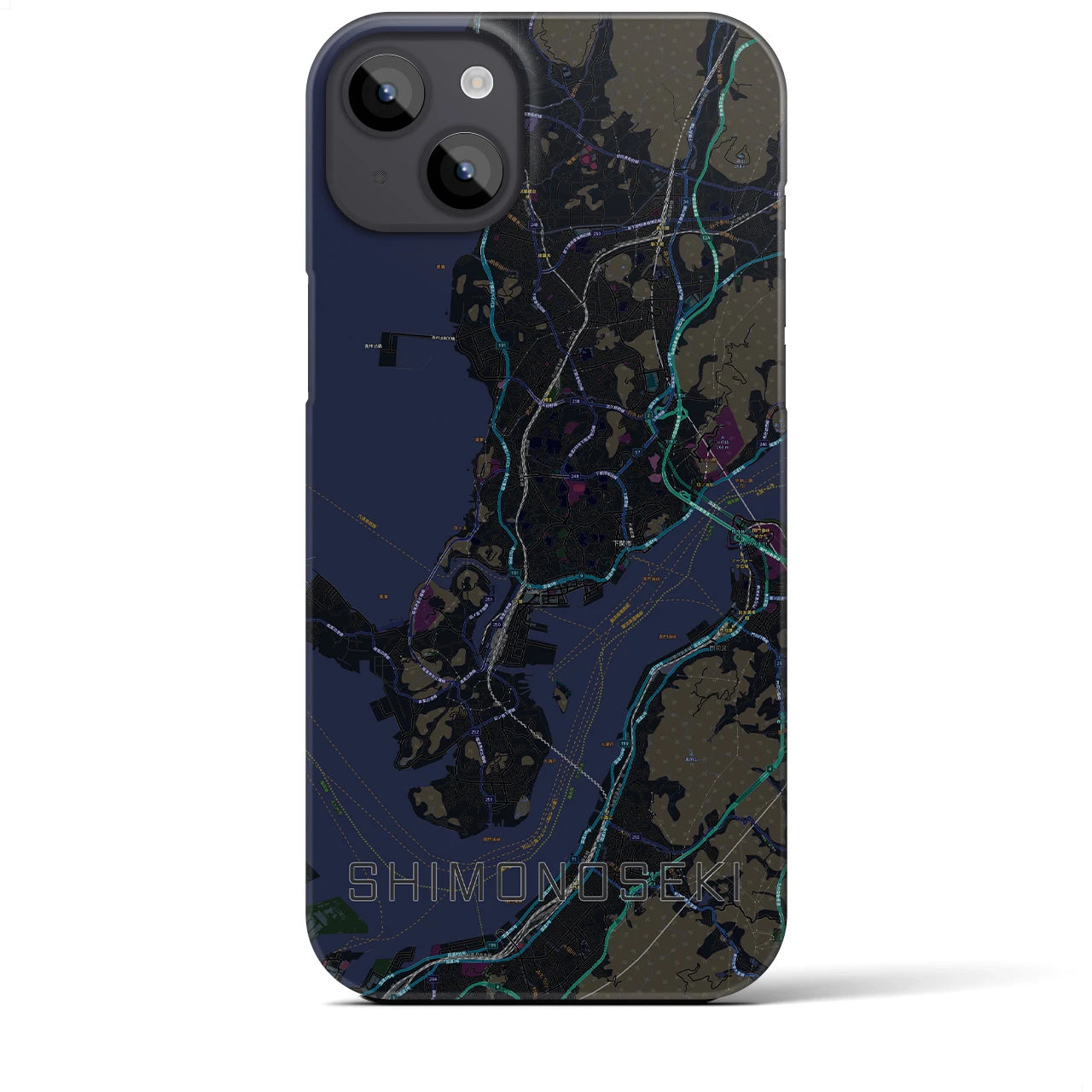 【下関(山口県)】地図柄iPhoneケース(バックカバータイプ)