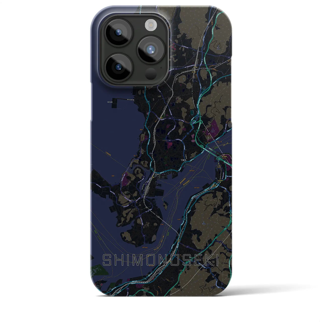 【下関(山口県)】地図柄iPhoneケース(バックカバータイプ)