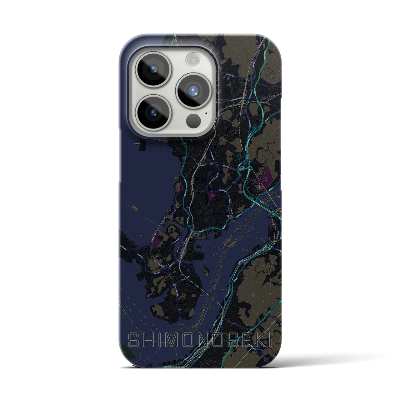 【下関(山口県)】地図柄iPhoneケース(バックカバータイプ)