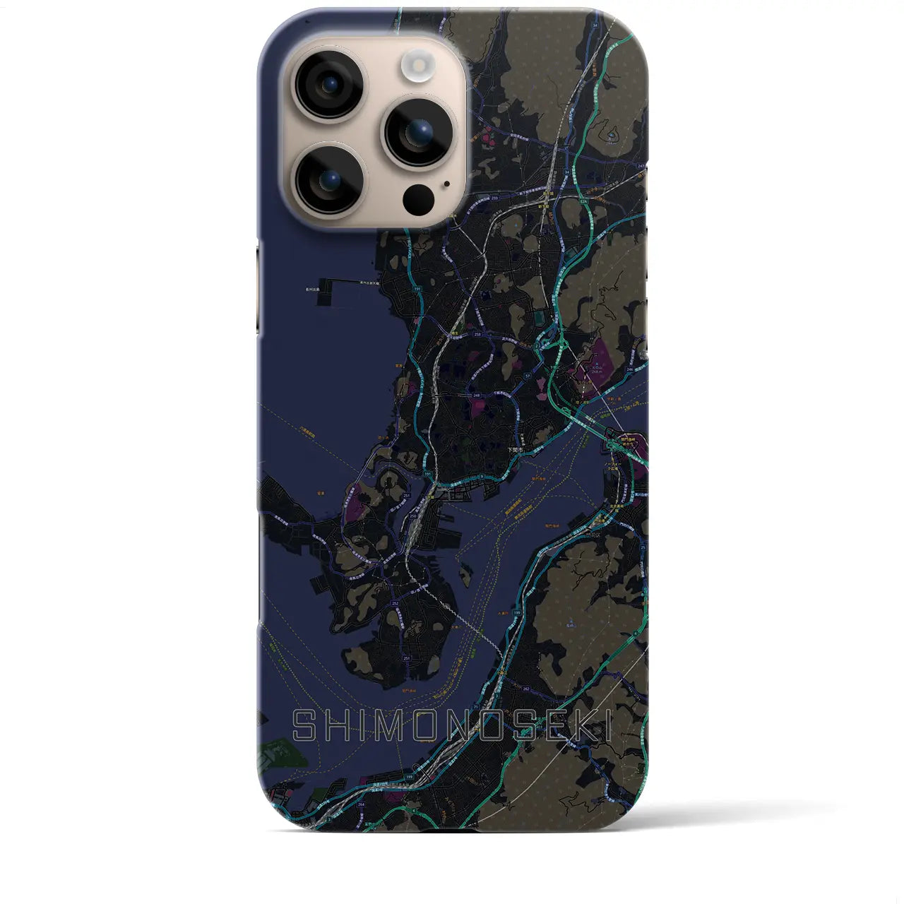 【下関(山口県)】地図柄iPhoneケース(バックカバータイプ)