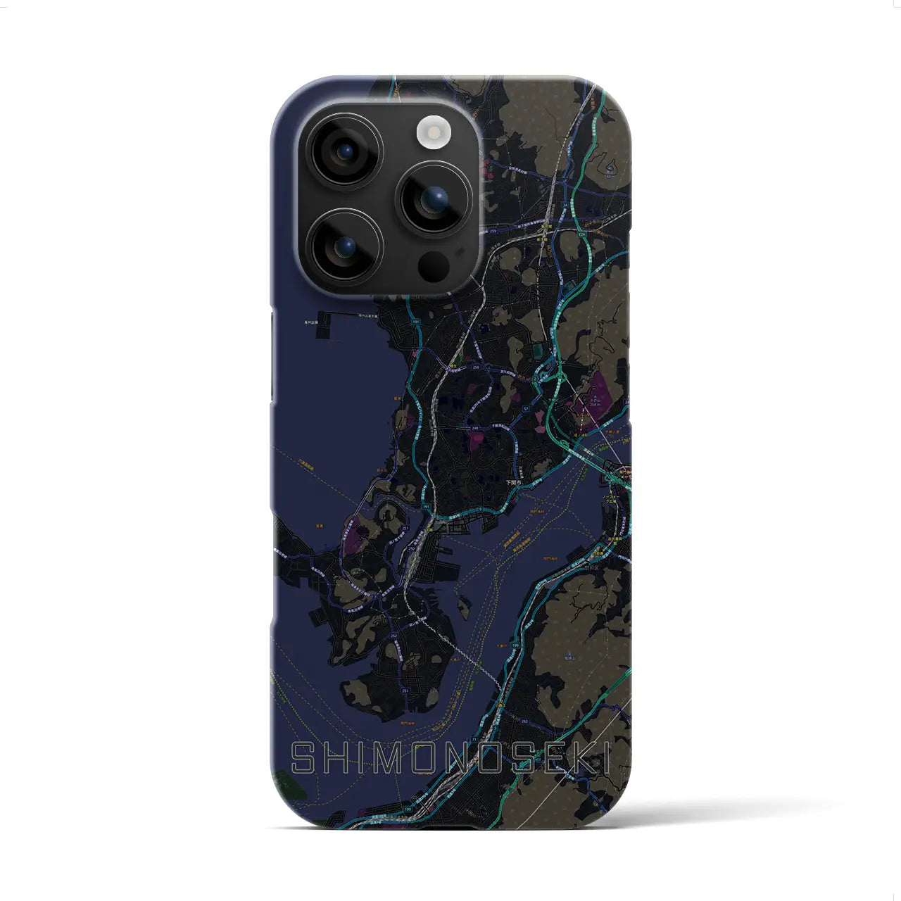 【下関(山口県)】地図柄iPhoneケース(バックカバータイプ)