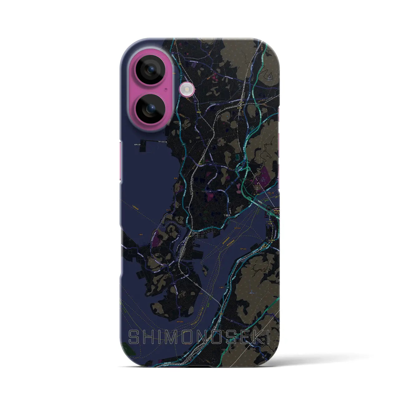 【下関(山口県)】地図柄iPhoneケース(バックカバータイプ)