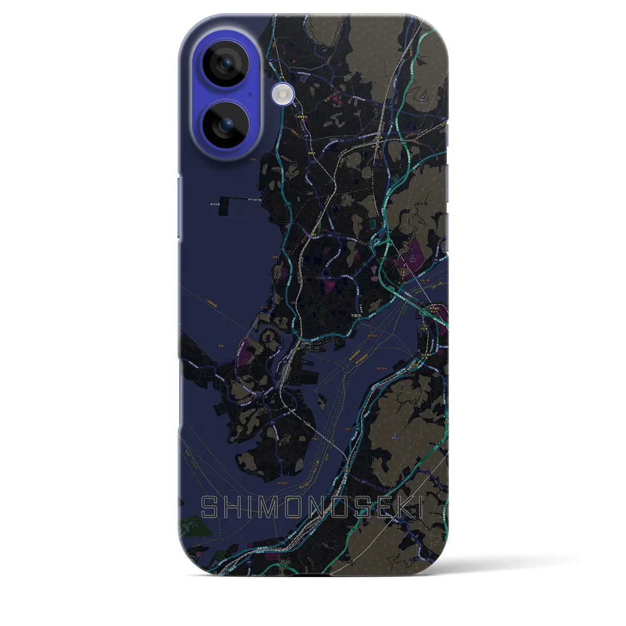【下関(山口県)】地図柄iPhoneケース(バックカバータイプ)
