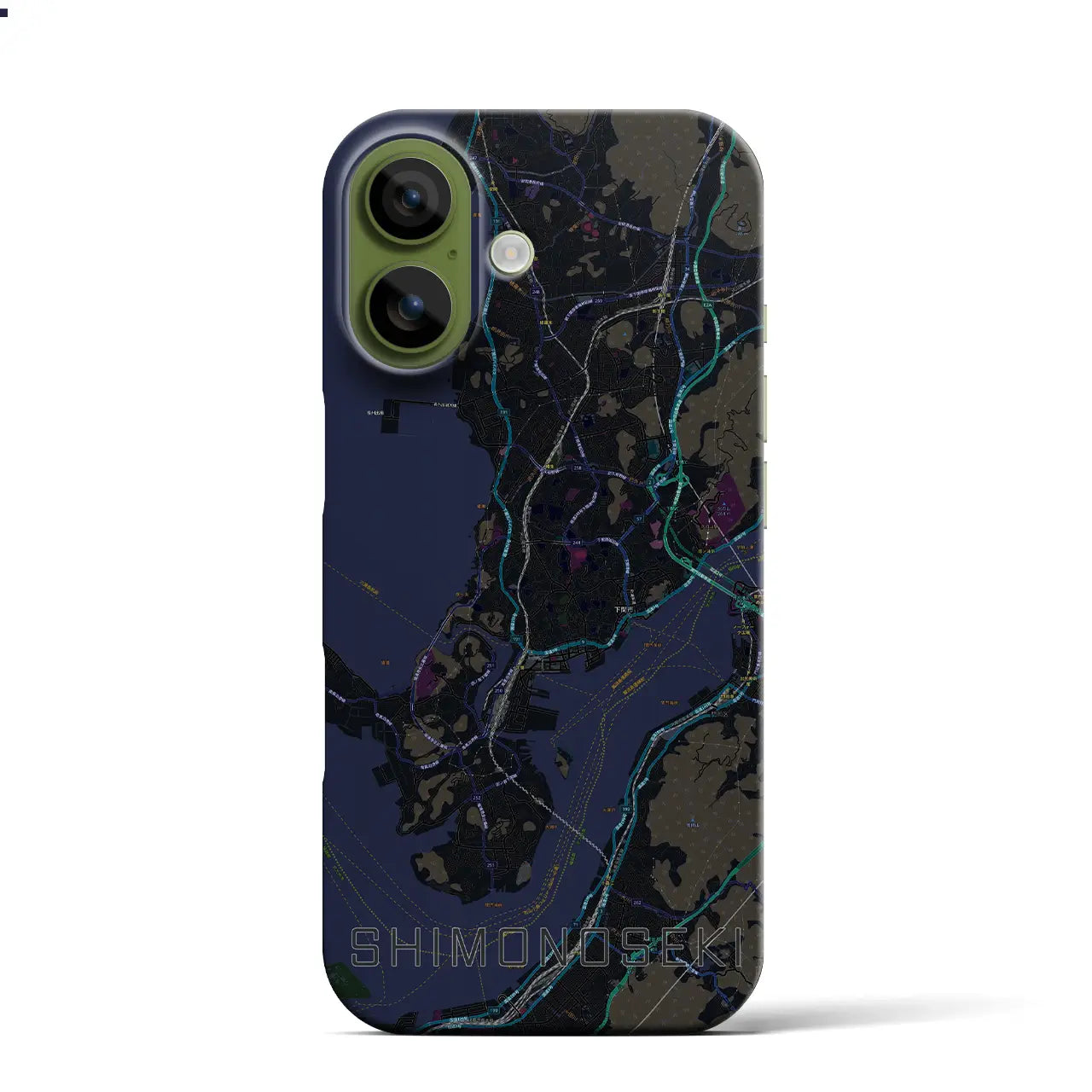 【下関(山口県)】地図柄iPhoneケース(バックカバータイプ)