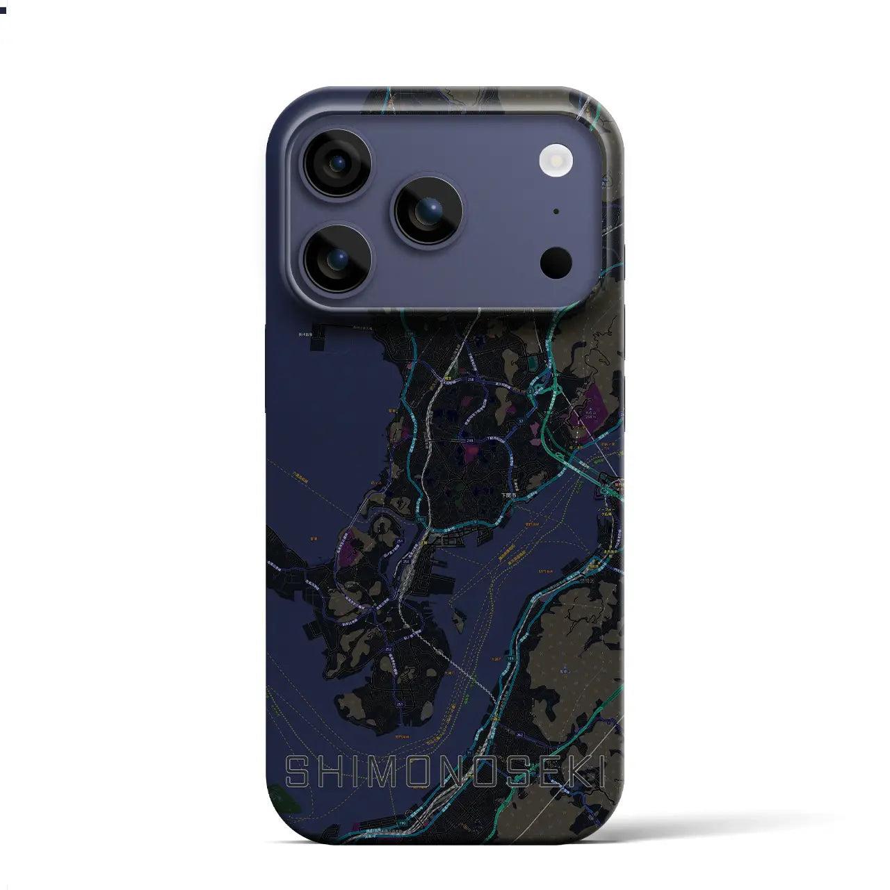 【下関(山口県)】地図柄iPhoneケース(バックカバータイプ)