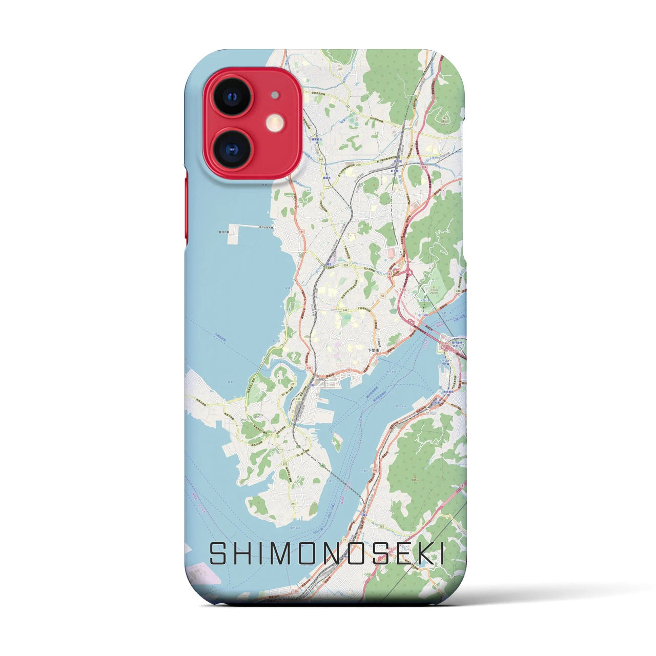 【下関(山口県)】地図柄iPhoneケース(バックカバータイプ)