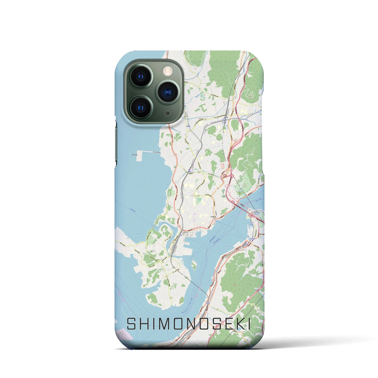 【下関(山口県)】地図柄iPhoneケース(バックカバータイプ)