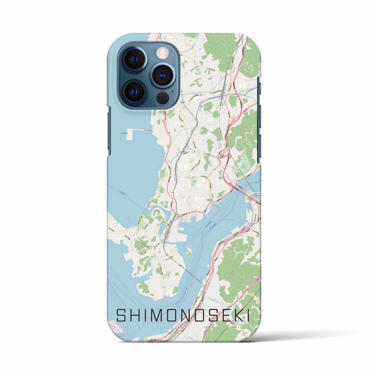 【下関(山口県)】地図柄iPhoneケース(バックカバータイプ)