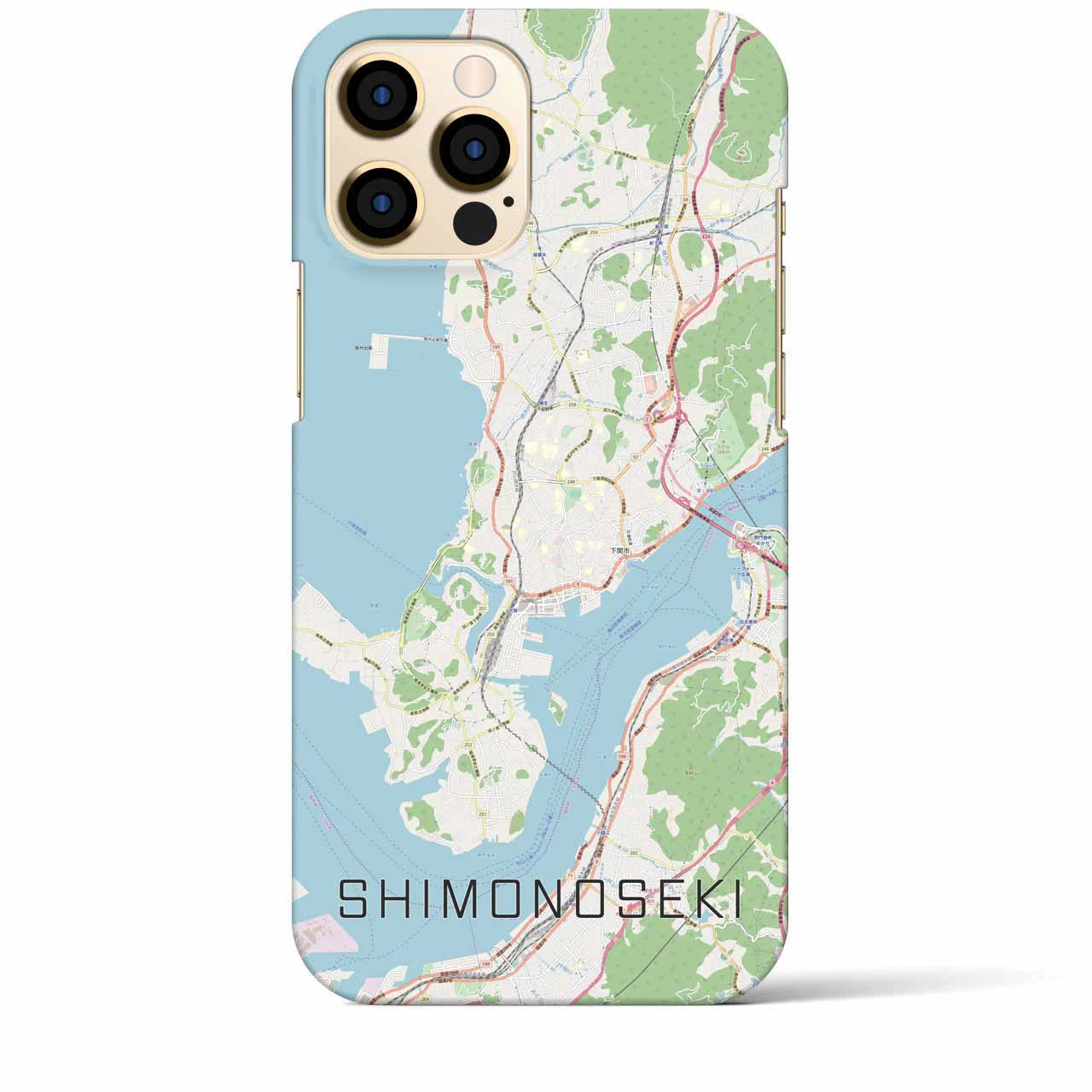 【下関(山口県)】地図柄iPhoneケース(バックカバータイプ)