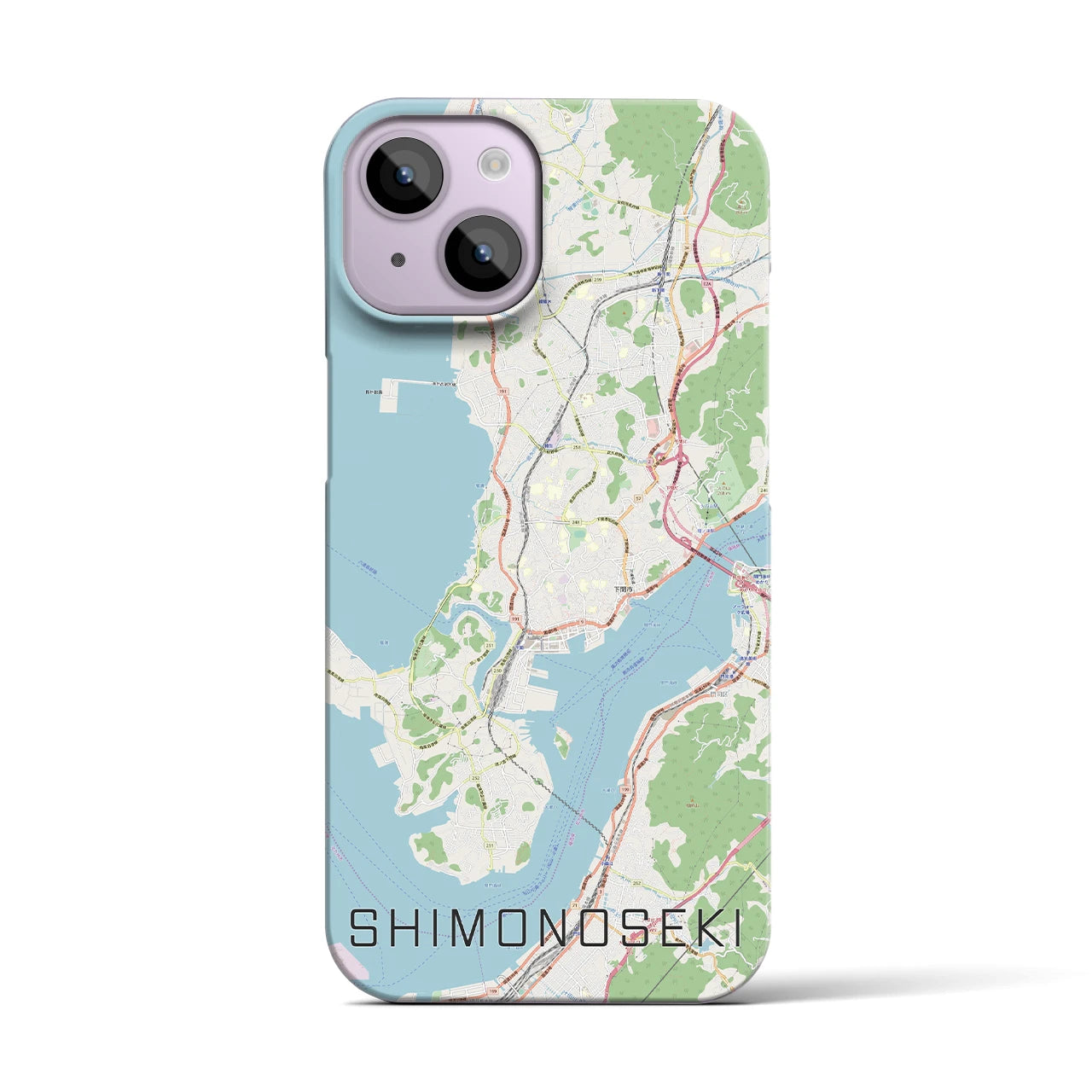 【下関(山口県)】地図柄iPhoneケース(バックカバータイプ)