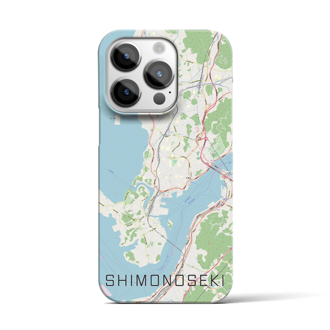 【下関(山口県)】地図柄iPhoneケース(バックカバータイプ)