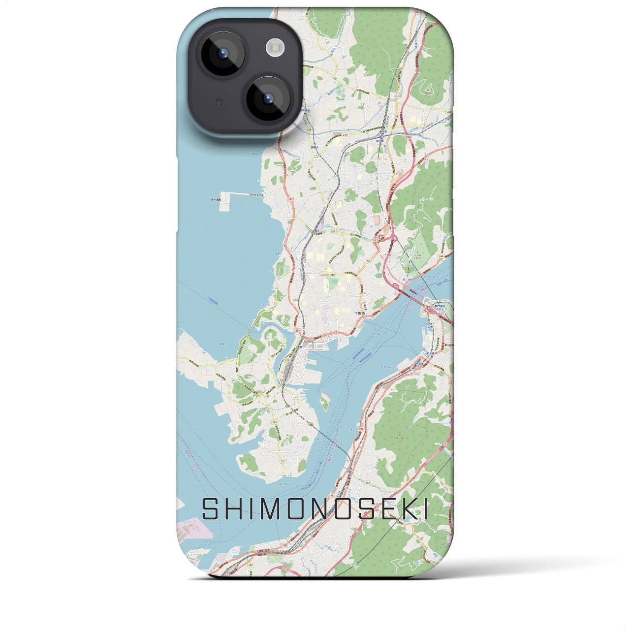 【下関(山口県)】地図柄iPhoneケース(バックカバータイプ)