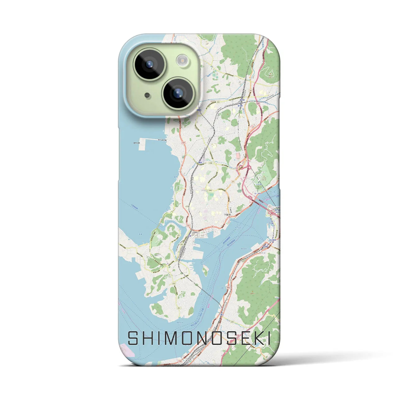 【下関(山口県)】地図柄iPhoneケース(バックカバータイプ)
