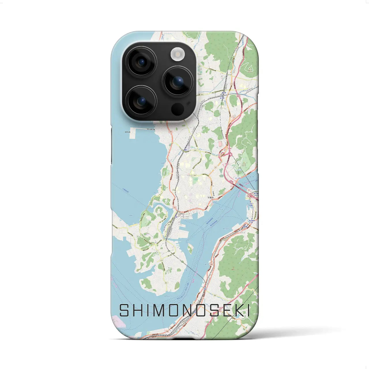 【下関(山口県)】地図柄iPhoneケース(バックカバータイプ)