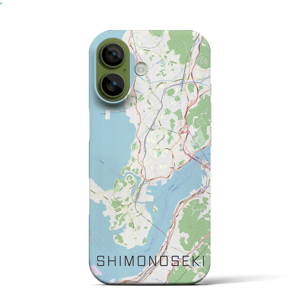 【下関(山口県)】地図柄iPhoneケース(バックカバータイプ)