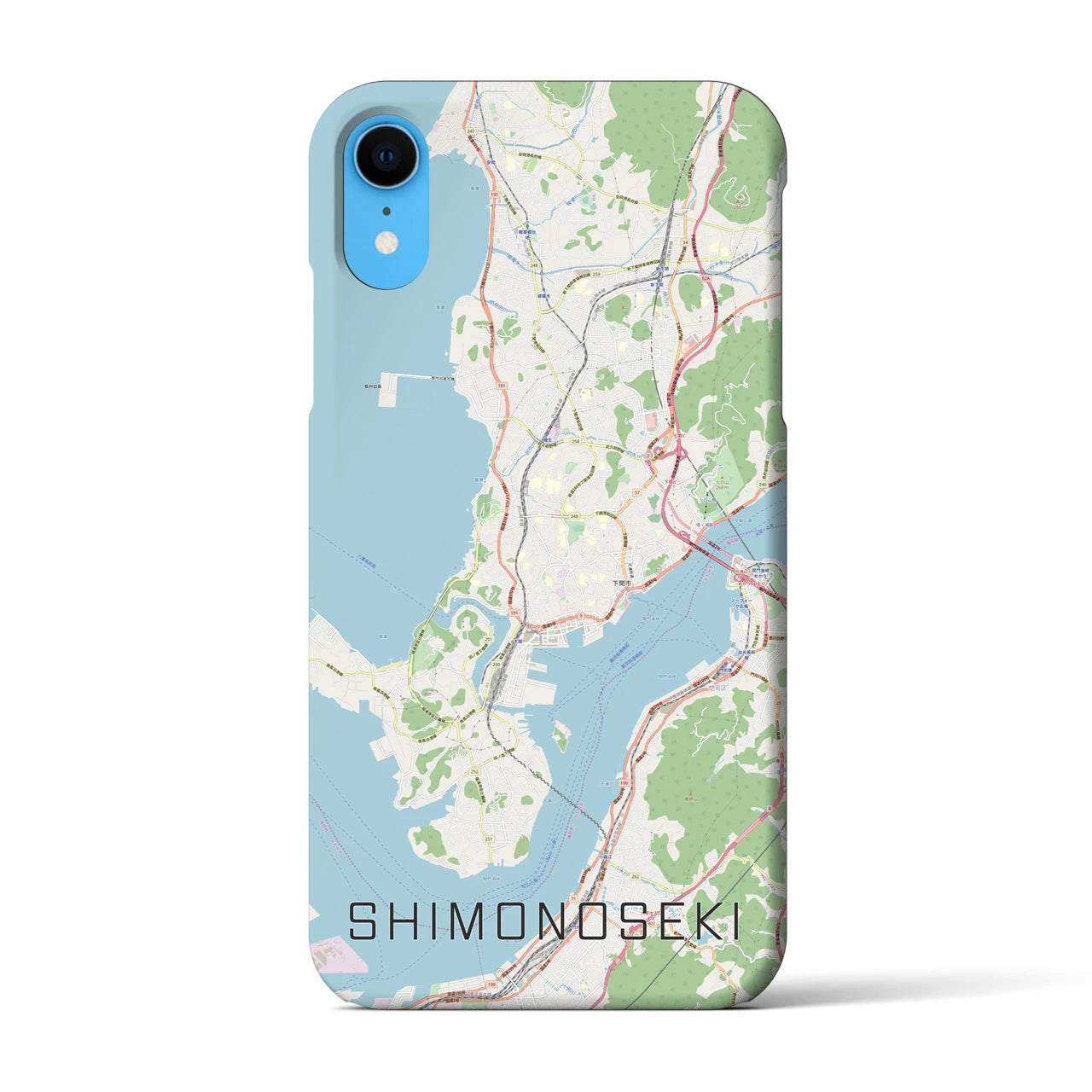【下関(山口県)】地図柄iPhoneケース(バックカバータイプ)