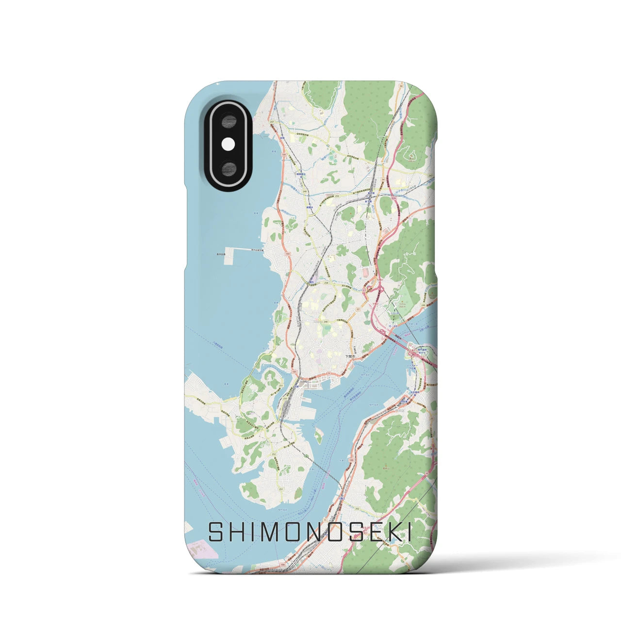 【下関(山口県)】地図柄iPhoneケース(バックカバータイプ)