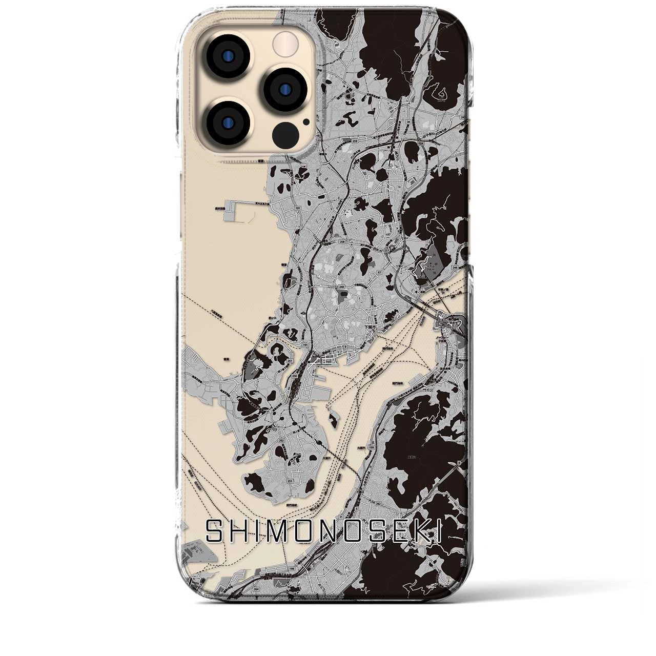 【下関(山口県)】地図柄iPhoneケース(クリアタイプ)