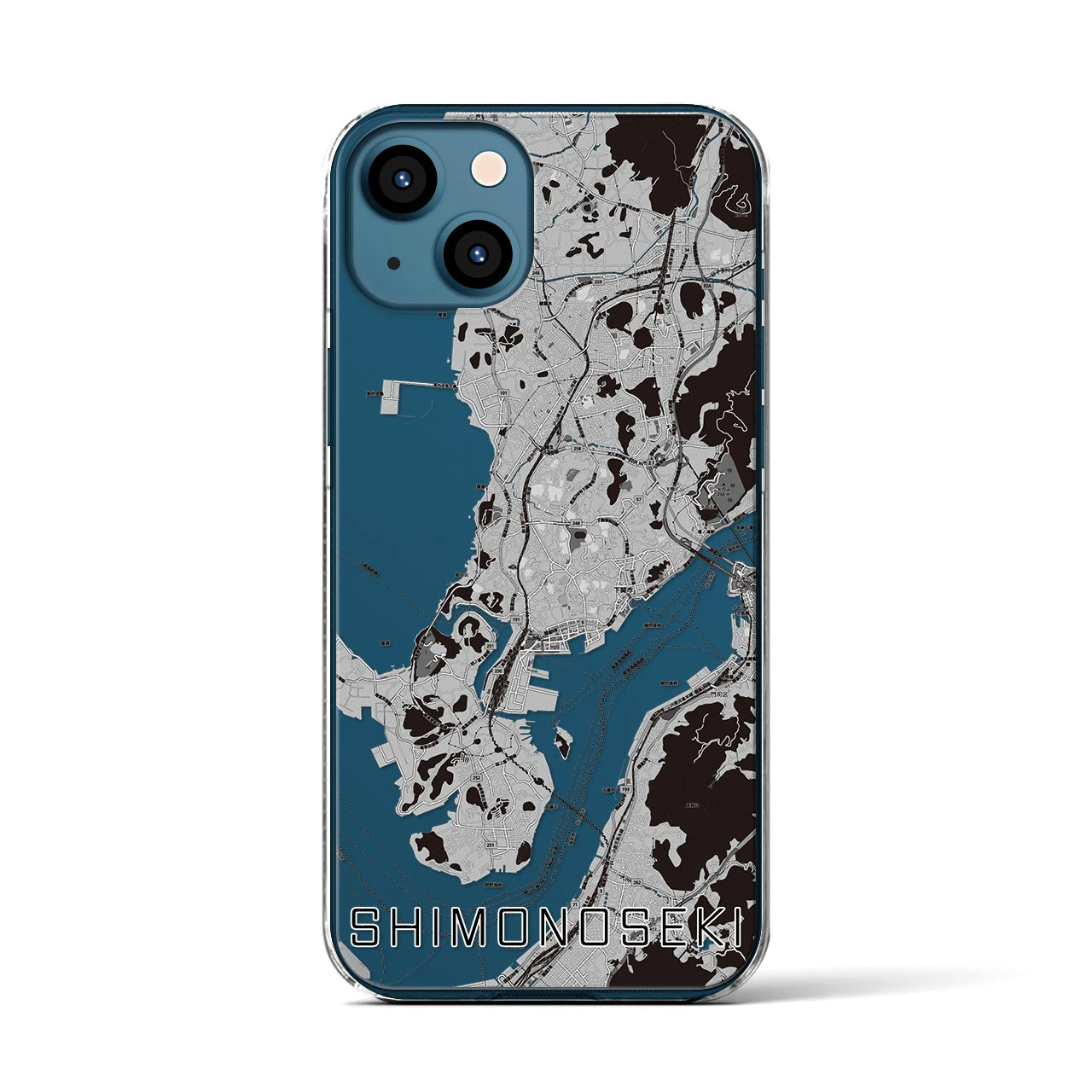 【下関(山口県)】地図柄iPhoneケース(クリアタイプ)