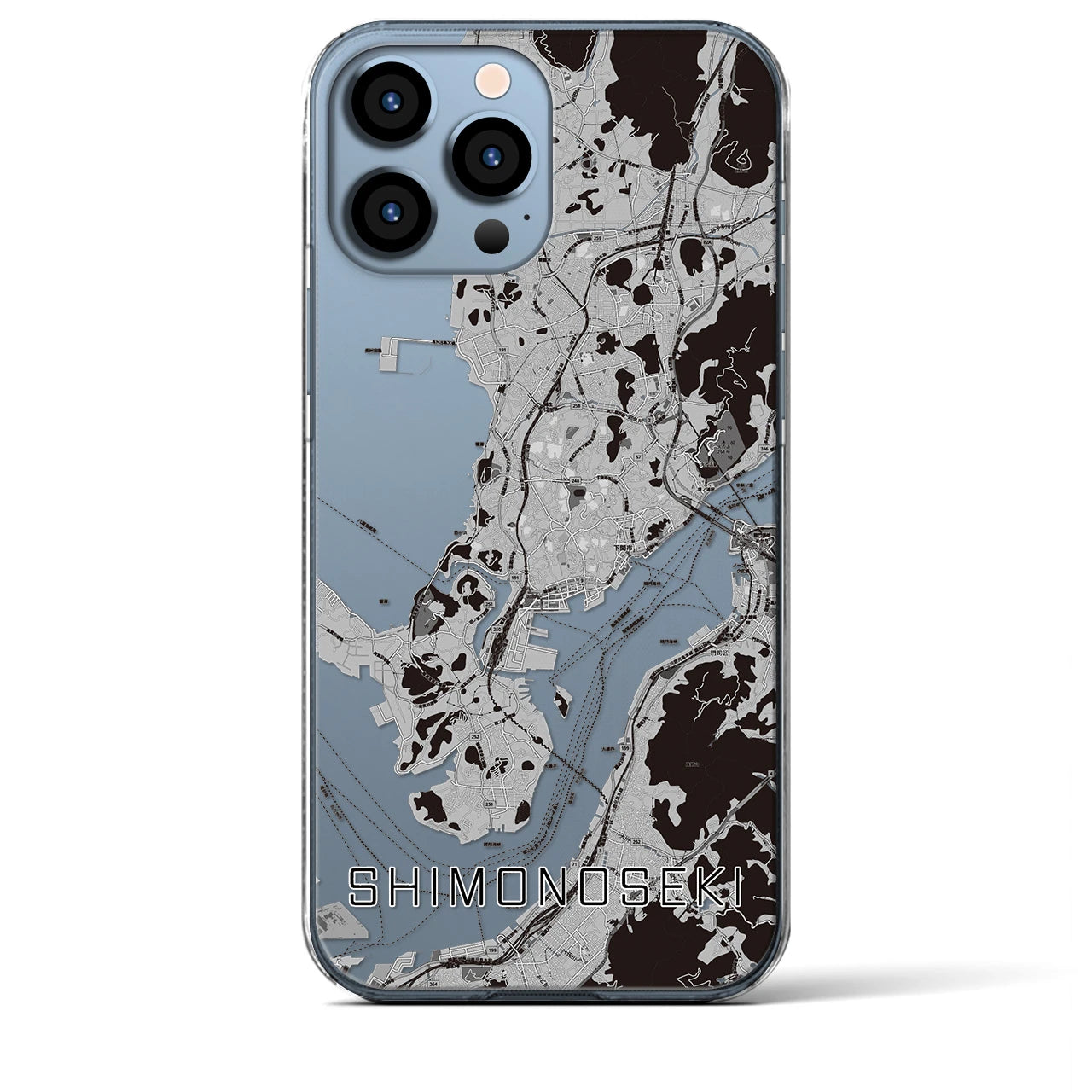 【下関(山口県)】地図柄iPhoneケース(クリアタイプ)