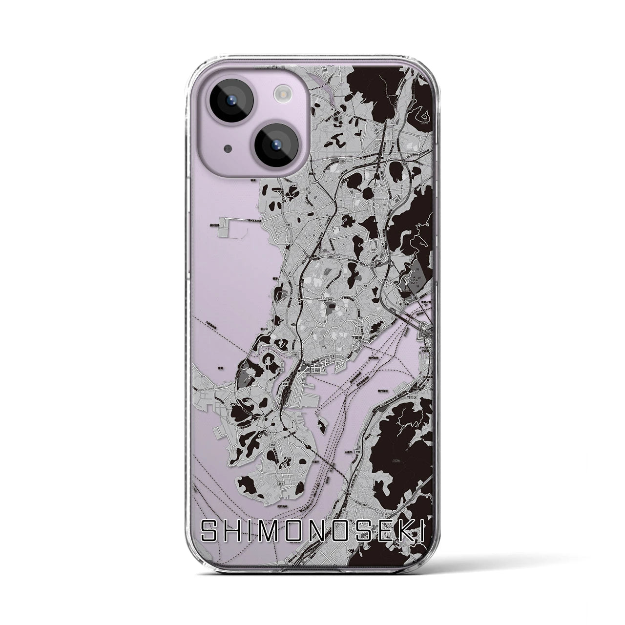 【下関(山口県)】地図柄iPhoneケース(クリアタイプ)