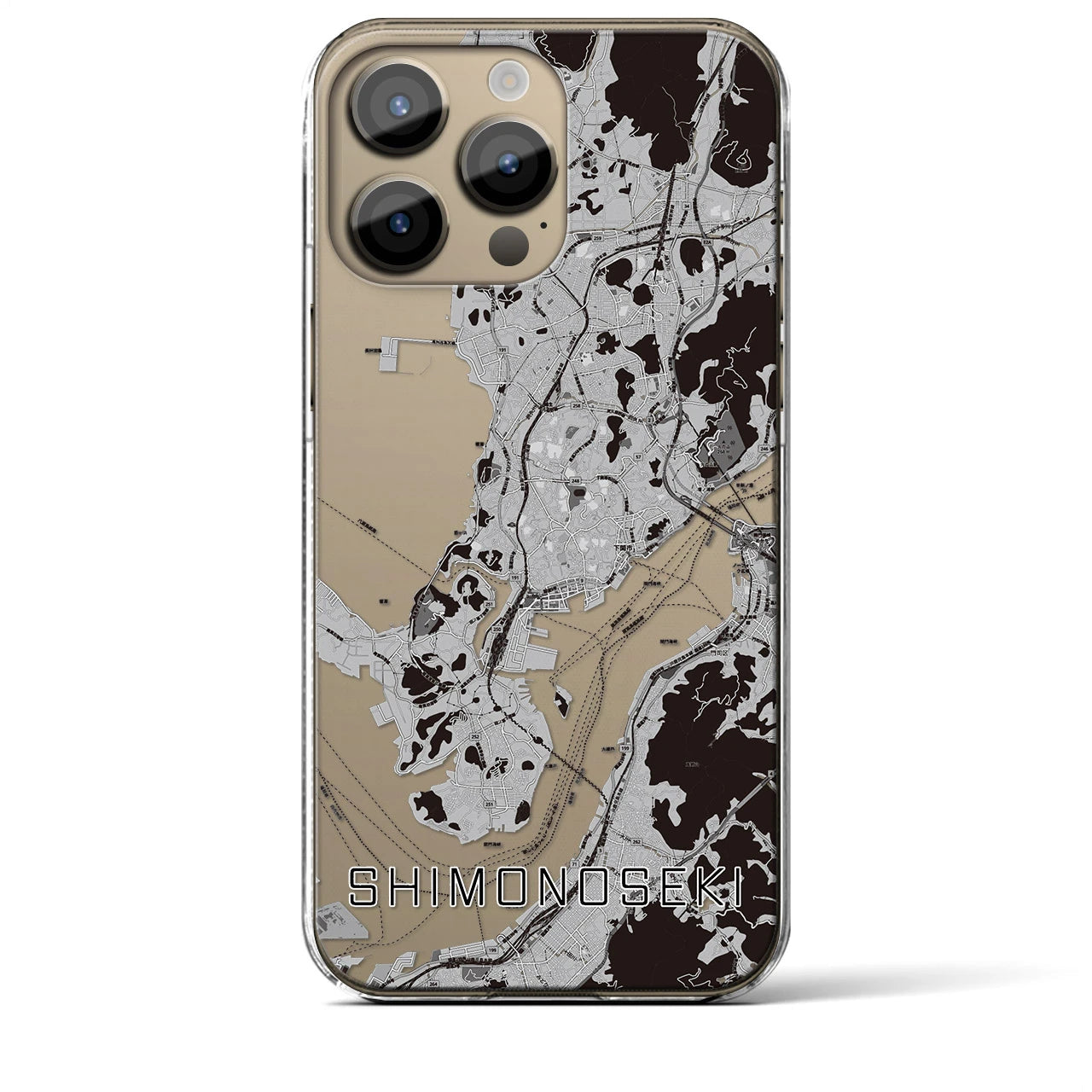 【下関(山口県)】地図柄iPhoneケース(クリアタイプ)