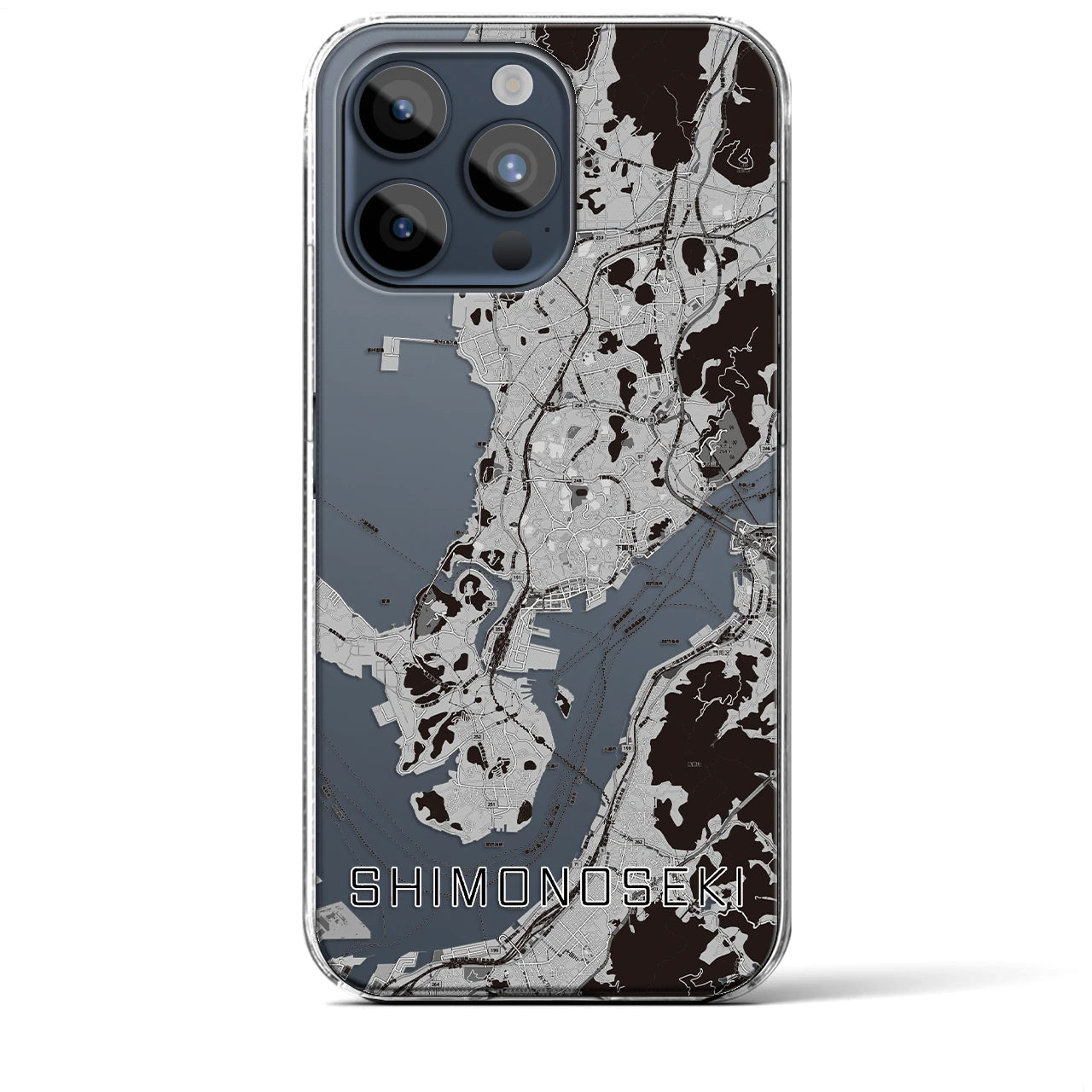 【下関(山口県)】地図柄iPhoneケース(クリアタイプ)