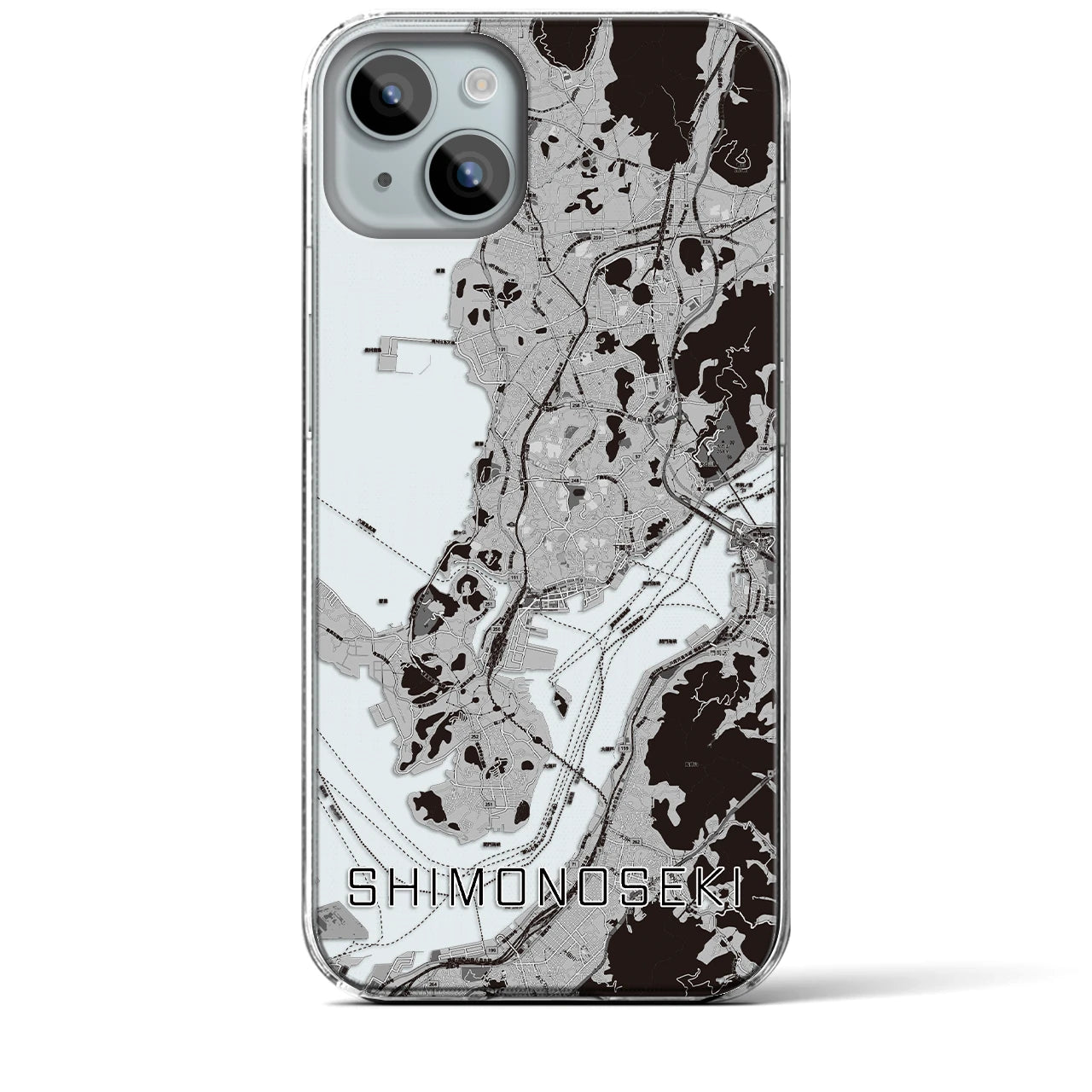 【下関(山口県)】地図柄iPhoneケース(クリアタイプ)