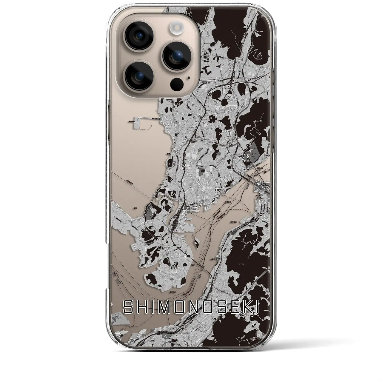 【下関(山口県)】地図柄iPhoneケース(クリアタイプ)