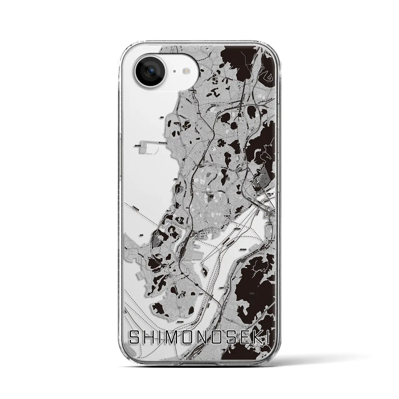 【下関(山口県)】地図柄iPhoneケース(クリアタイプ)