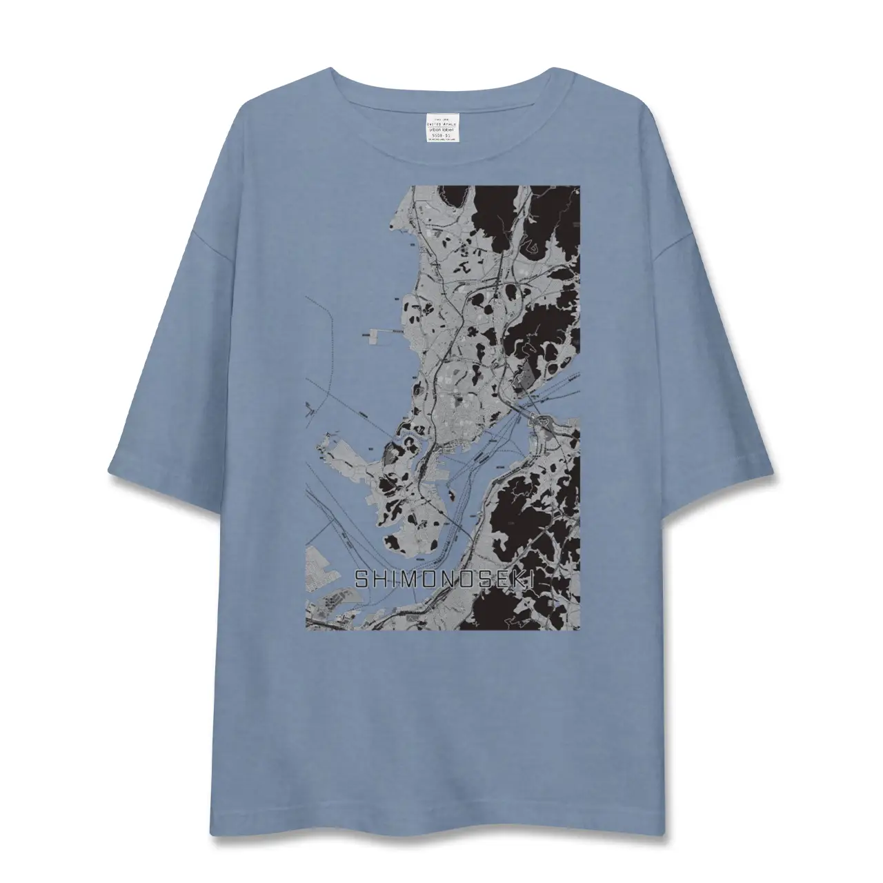 【下関(山口県)】地図柄ビッグシルエットTシャツ