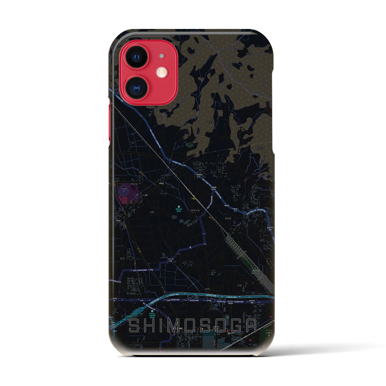 【下曽我(神奈川県)】地図柄iPhoneケース(バックカバータイプ)