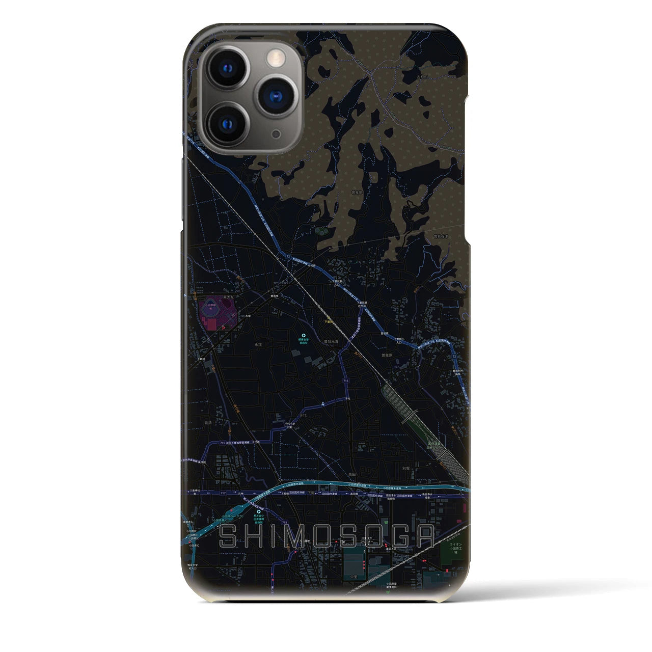 【下曽我(神奈川県)】地図柄iPhoneケース(バックカバータイプ)