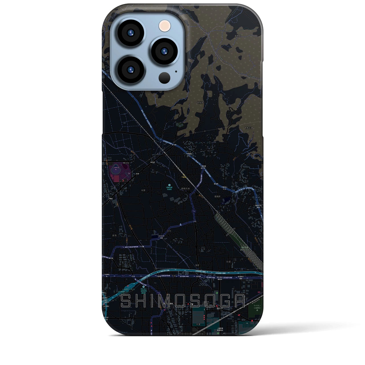 【下曽我(神奈川県)】地図柄iPhoneケース(バックカバータイプ)