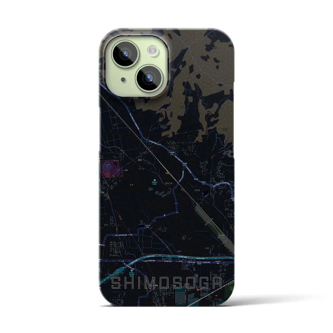【下曽我(神奈川県)】地図柄iPhoneケース(バックカバータイプ)