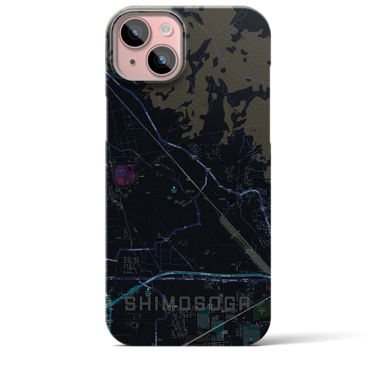 【下曽我(神奈川県)】地図柄iPhoneケース(バックカバータイプ)