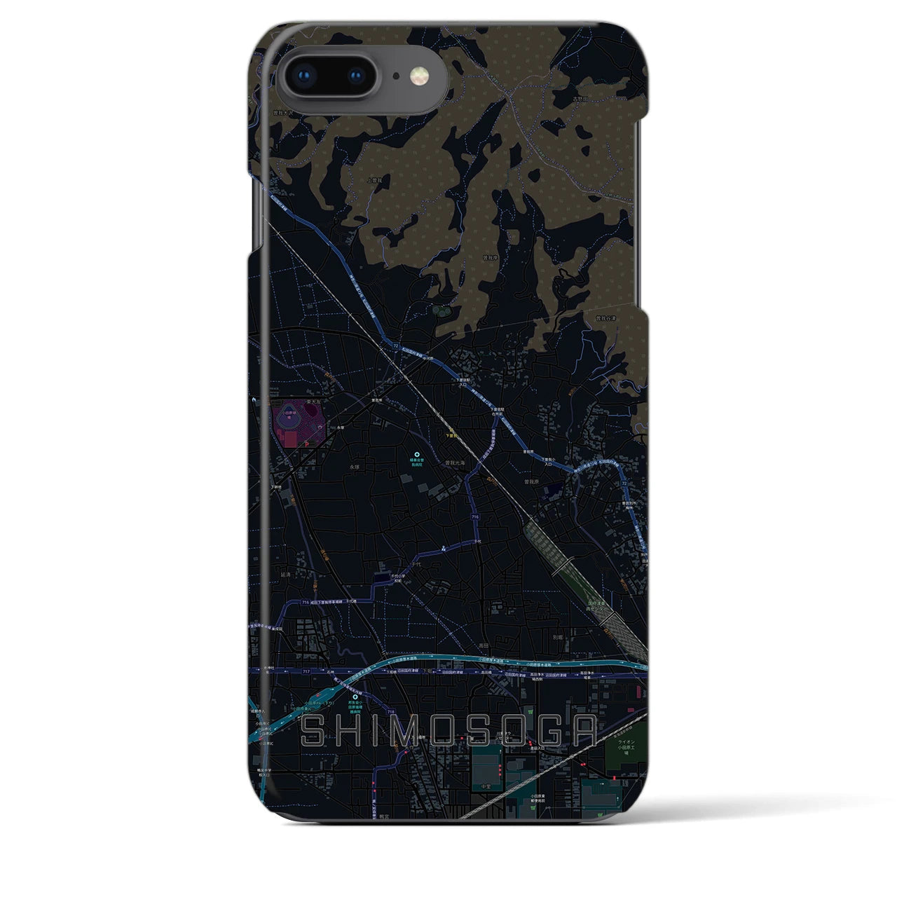 【下曽我(神奈川県)】地図柄iPhoneケース(バックカバータイプ)