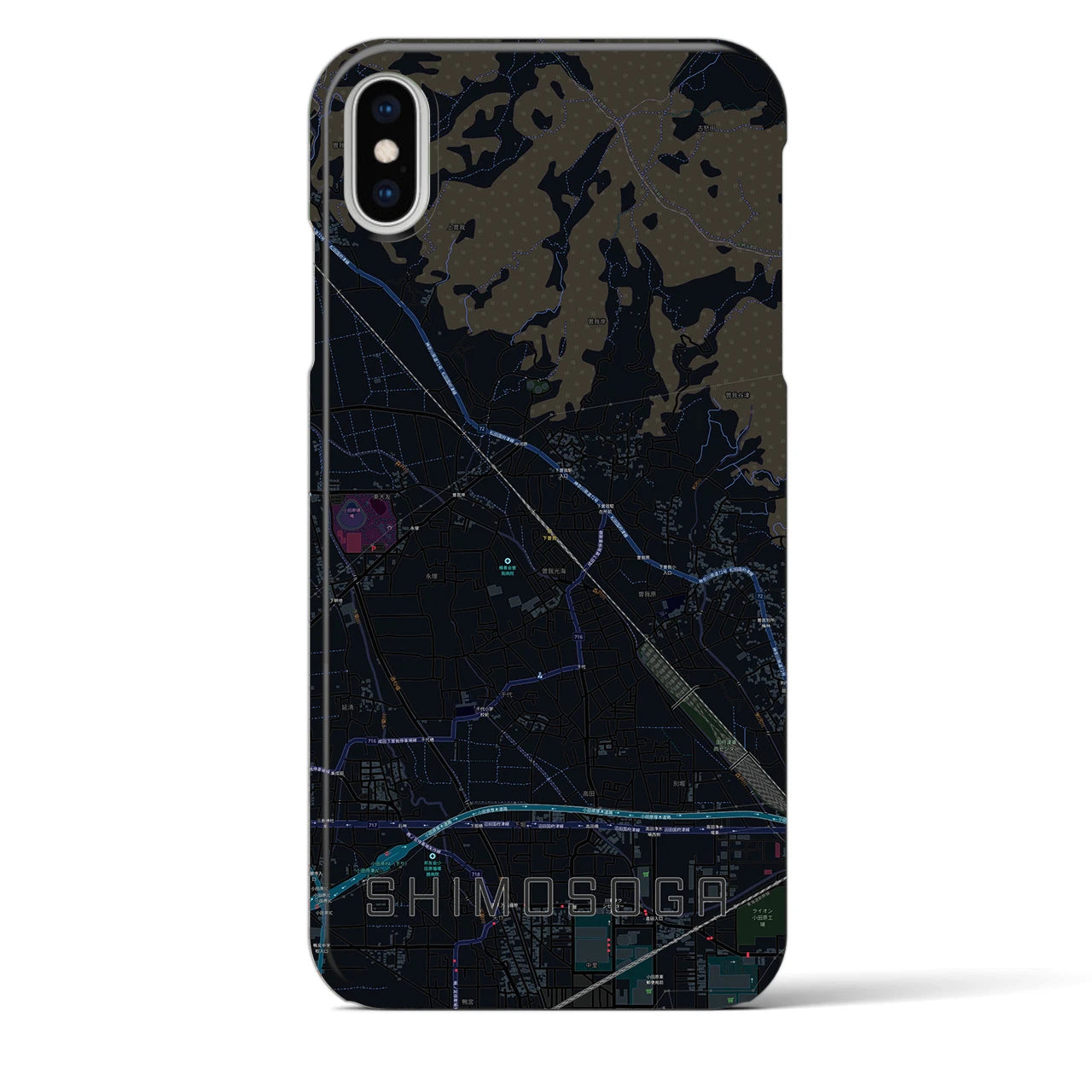 【下曽我(神奈川県)】地図柄iPhoneケース(バックカバータイプ)