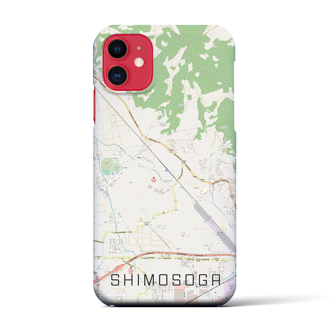 【下曽我(神奈川県)】地図柄iPhoneケース(バックカバータイプ)