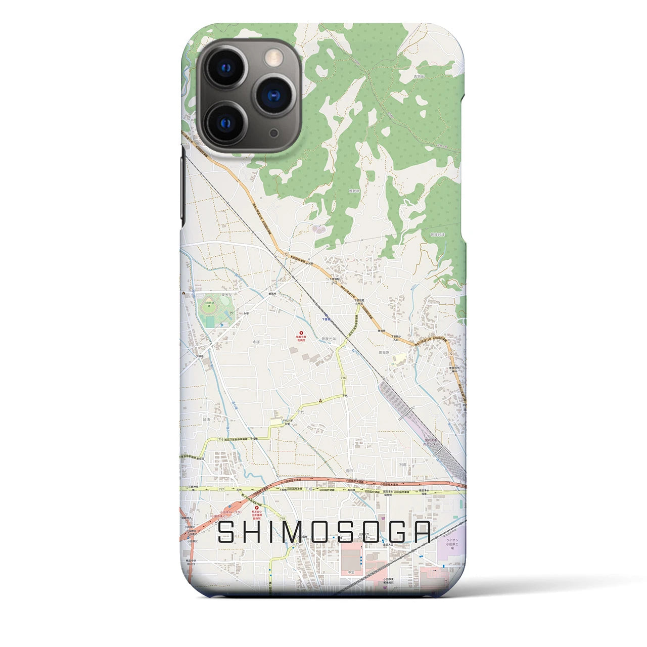 【下曽我(神奈川県)】地図柄iPhoneケース(バックカバータイプ)