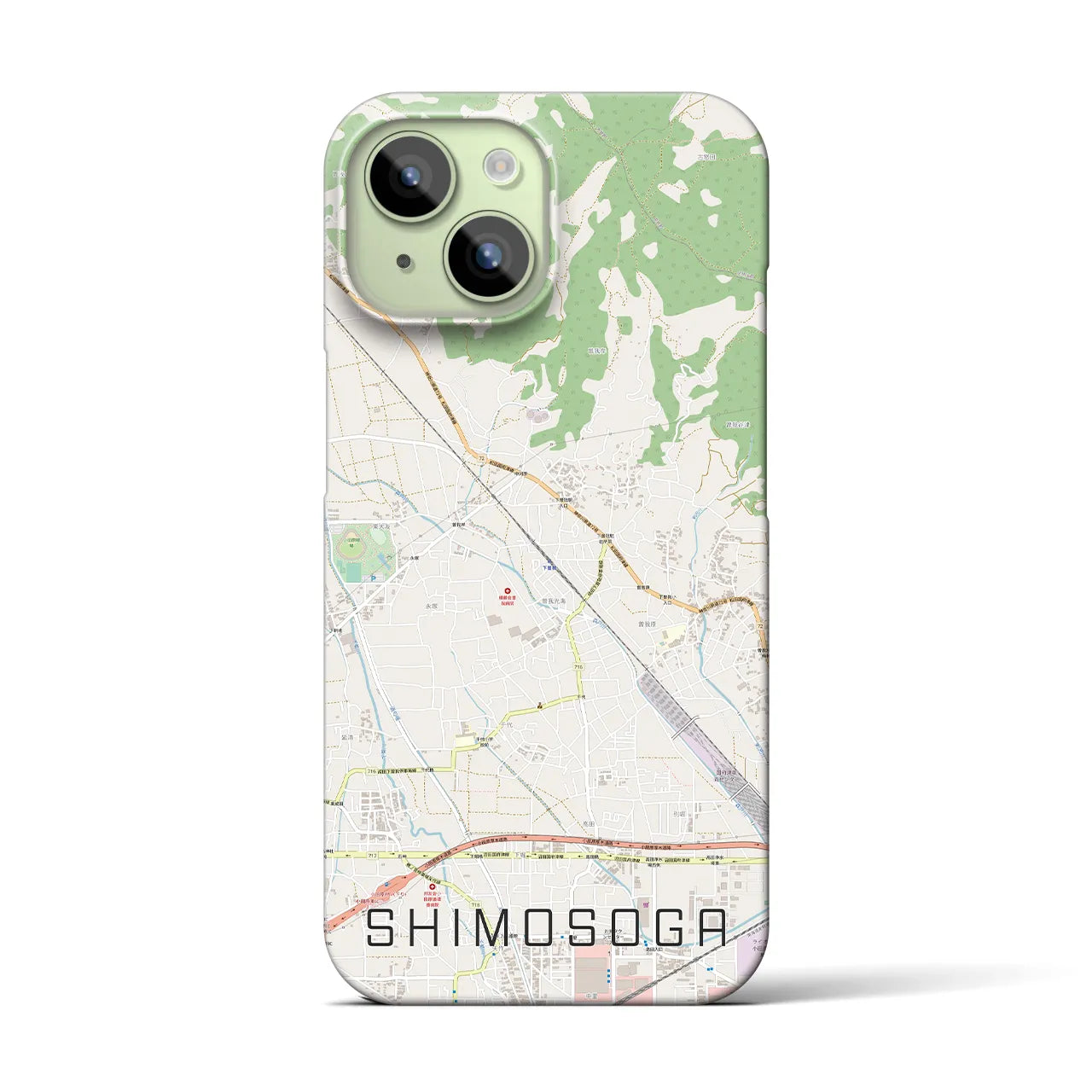 【下曽我(神奈川県)】地図柄iPhoneケース(バックカバータイプ)