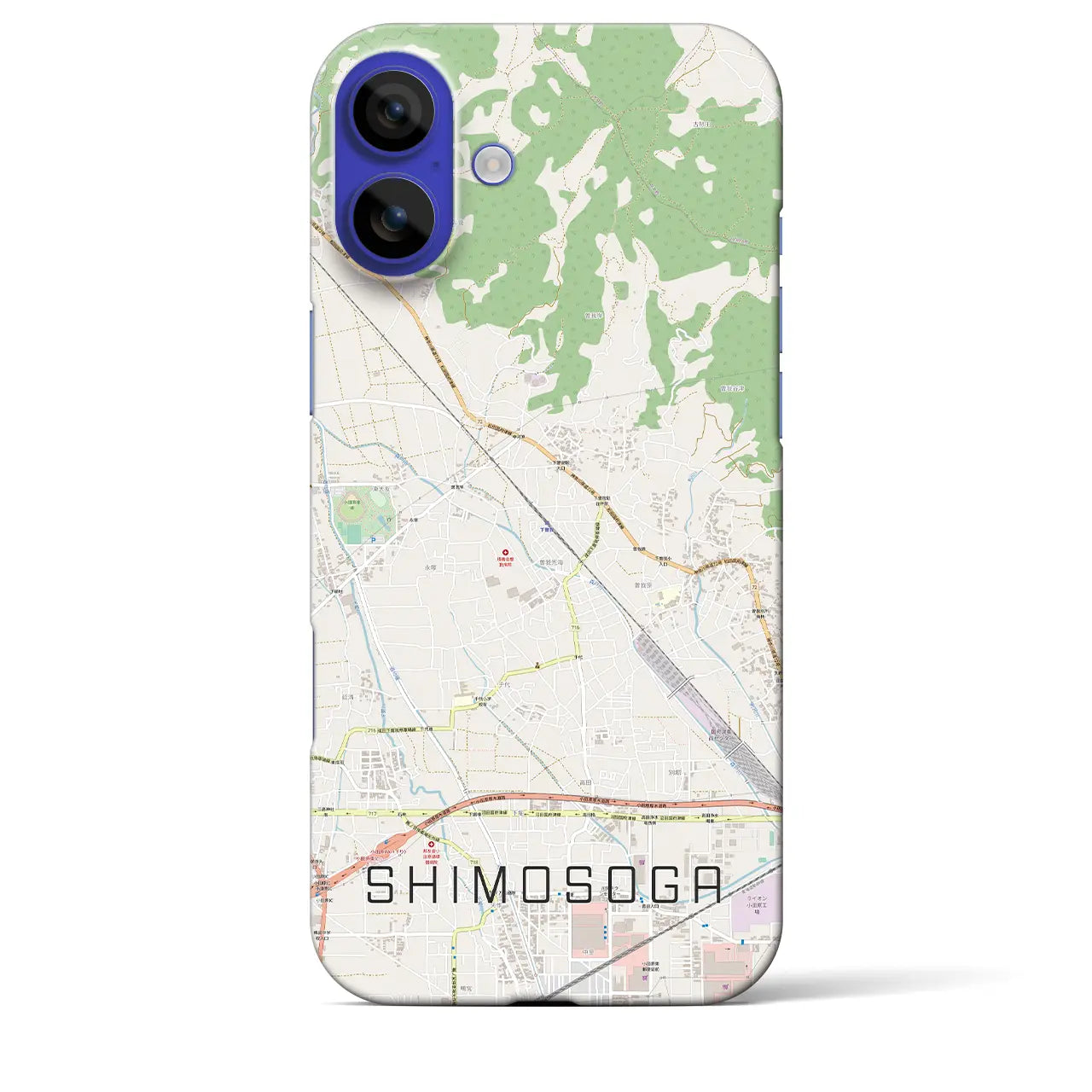 【下曽我(神奈川県)】地図柄iPhoneケース(バックカバータイプ)ナチュラル・iPhone 16 Pro Max 用