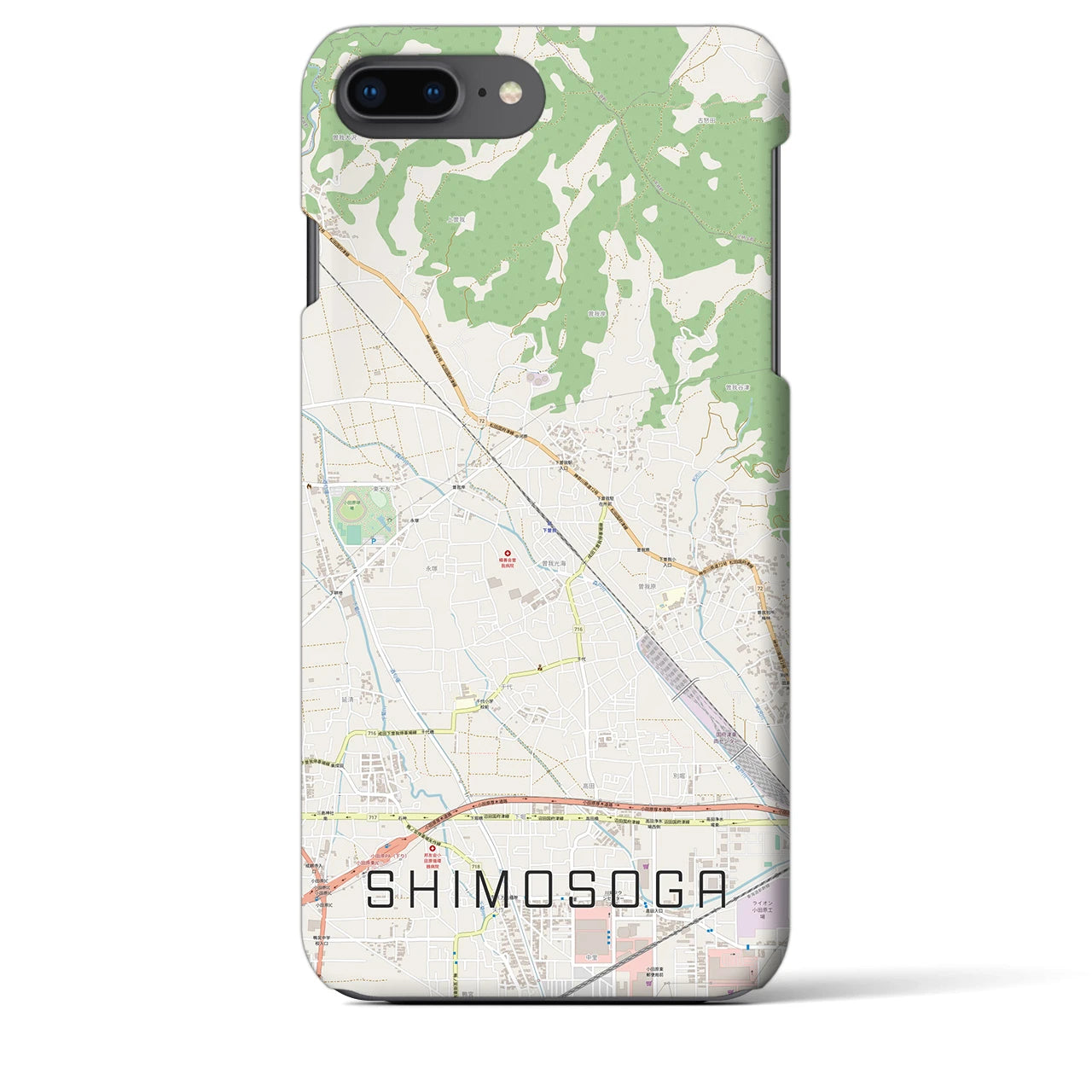 【下曽我(神奈川県)】地図柄iPhoneケース(バックカバータイプ)