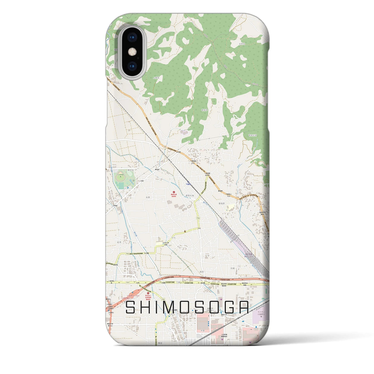 【下曽我(神奈川県)】地図柄iPhoneケース(バックカバータイプ)