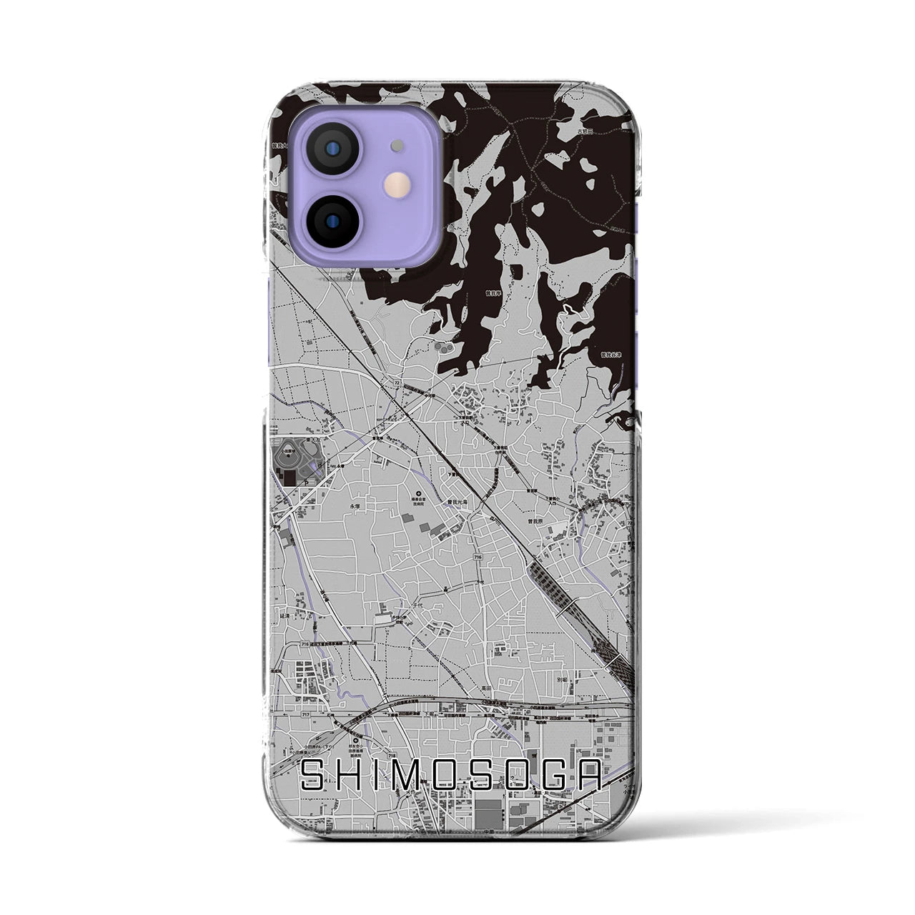 【下曽我(神奈川県)】地図柄iPhoneケース(クリアタイプ)