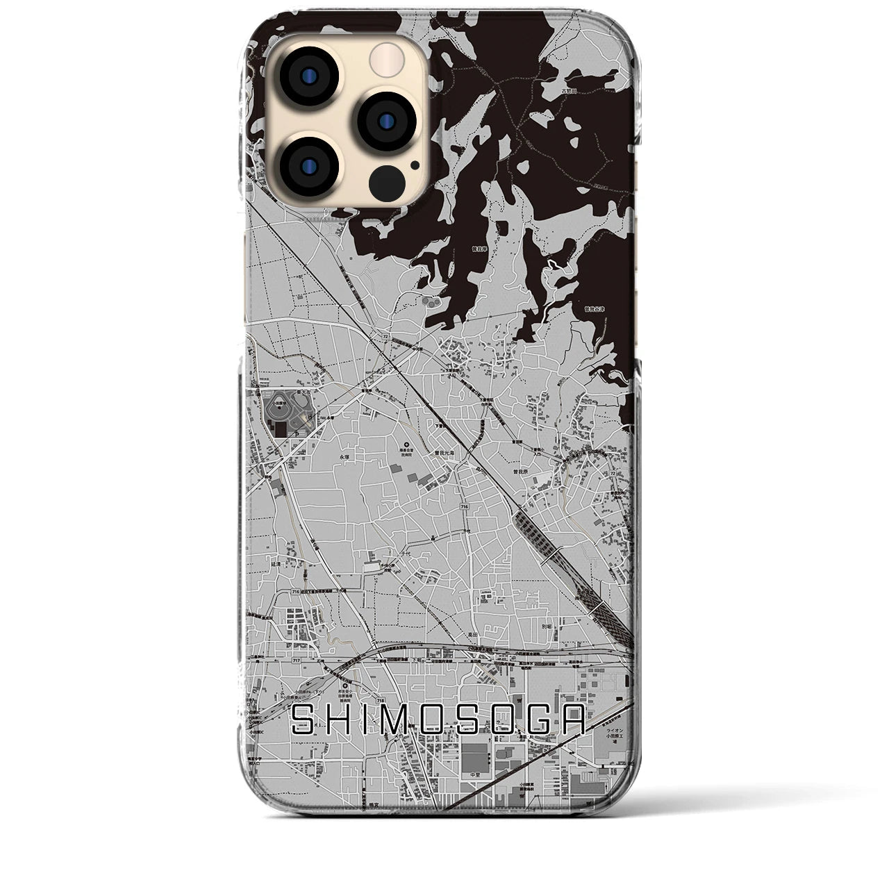 【下曽我(神奈川県)】地図柄iPhoneケース(クリアタイプ)