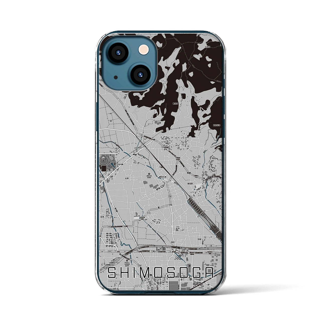 【下曽我(神奈川県)】地図柄iPhoneケース(クリアタイプ)