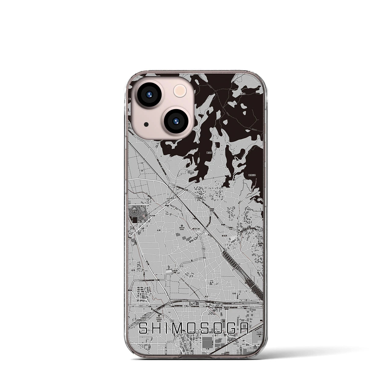 【下曽我(神奈川県)】地図柄iPhoneケース(クリアタイプ)