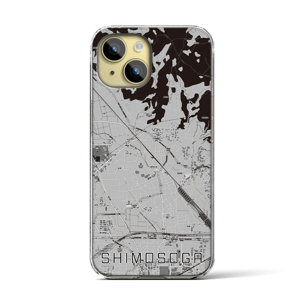 【下曽我(神奈川県)】地図柄iPhoneケース(クリアタイプ)