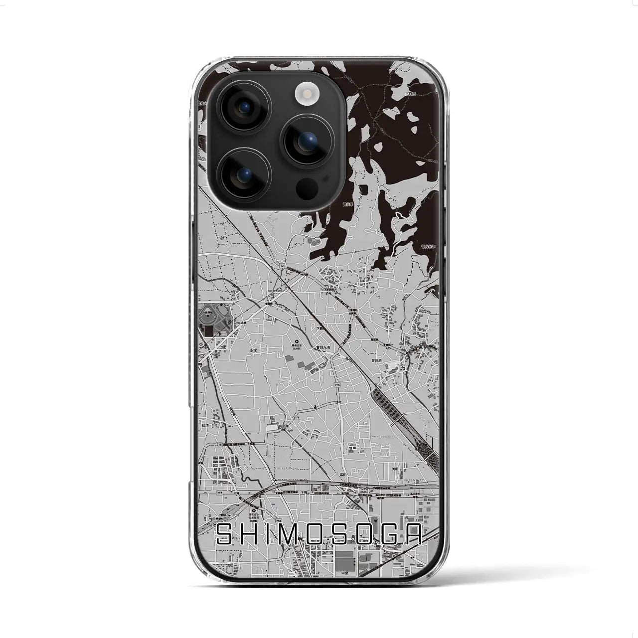 【下曽我(神奈川県)】地図柄iPhoneケース(クリアタイプ)